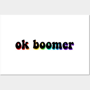 ok boomer: reverse rainbow Posters and Art